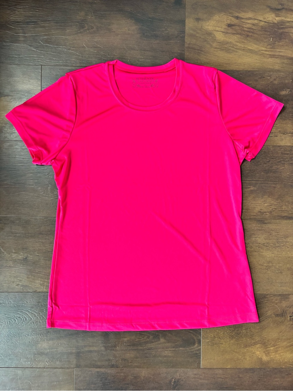 Authentic T-Shirt Company Hot Pink Athletic Tee L NWOT